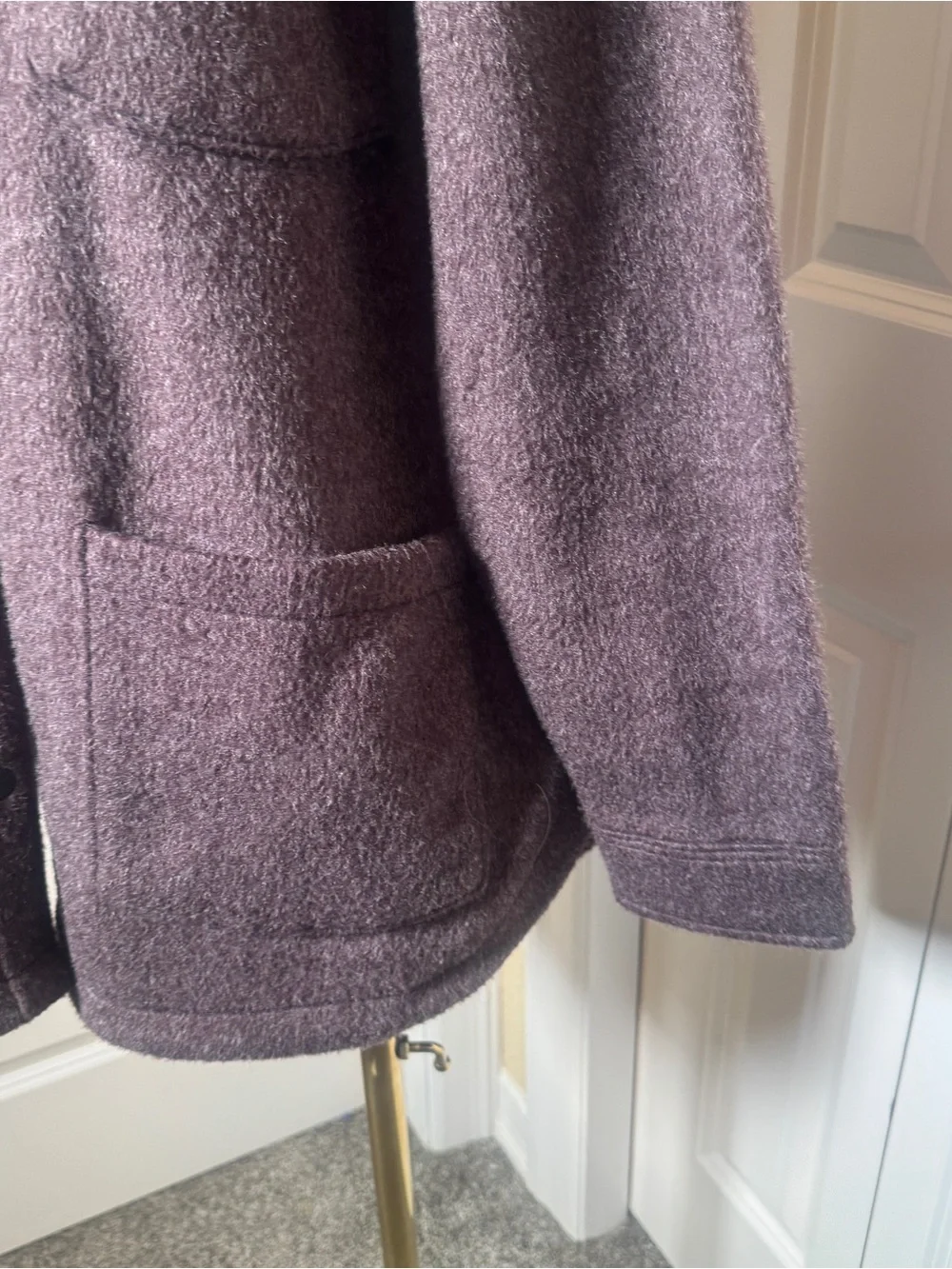 Carhartt Fleece Shirt Jacket Mens XL Loose Fit Snap Front Purple Plum Shacket